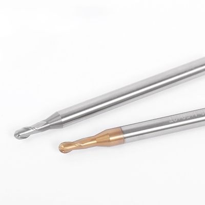 2-8 mm flüt uzunluğu, 4 mm şank çapı ve hassas işleme için 50 mm genel uzunluğu olan volfram karbid son değirmen