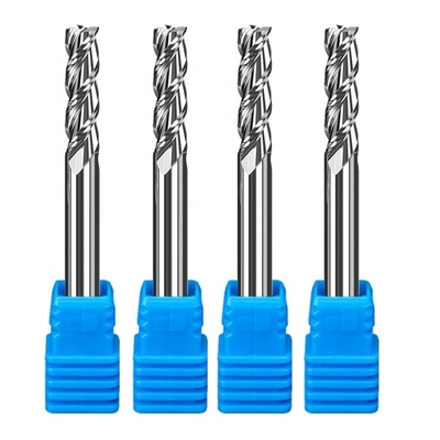 1mm CNC Tungsten Karbür Parmak Freze Hrc55 Alüminyum Freze Frezeleri Kesim Aracı