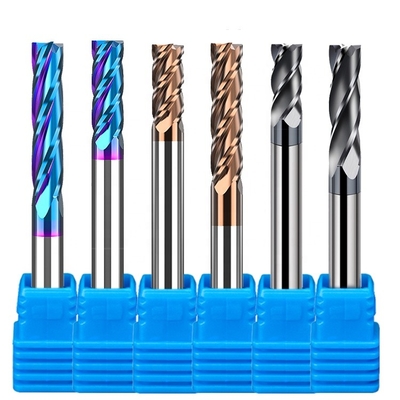 1/4 İnç CNC Katı Aşağı Kesim Lehimli Tungsten Karbür Parmak Freze Ahşap Kaba İşleme