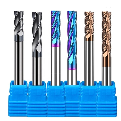 2.5mm İç 6mm Parmak Freze D10 Hrc60 Karbür Hrc55, Çelik 12mm Yan Parmak Freze için