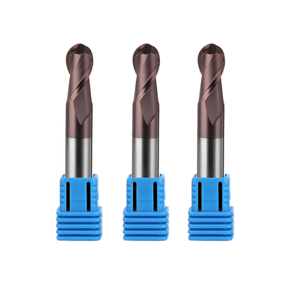CNC Tungsten Karbür Parmak Freze 2mm 12mm 6mm 200 mm 6 Yuvarlak Uçlu Bilyalı Uçlu Frezeler