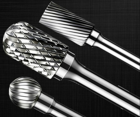 Rulman Makinesi Döner Tungsten Karbür Burr Koni Ağacı Şekli Aşınma Direnci