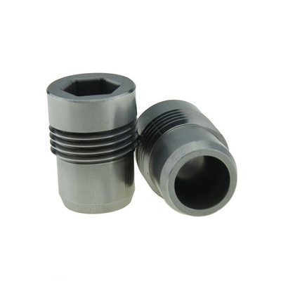 12.7mm Gözenek Çaplı YG8 Tungsten Karbür Nozul, PDC Uçları için, A02 Gözenekliliğe ve Siyah Renge Sahip