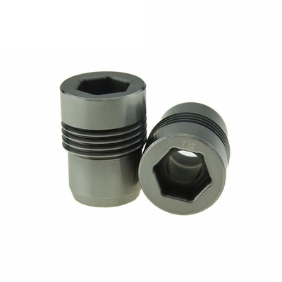 12.7mm Gözenek Çaplı YG8 Tungsten Karbür Nozul, PDC Uçları için, A02 Gözenekliliğe ve Siyah Renge Sahip