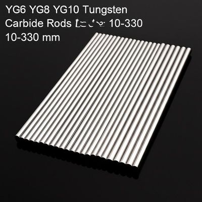 YG6 YG8 YG10 Tungsten Karbür Çubuklar 3-30mm Çap 330mm Uzunluk