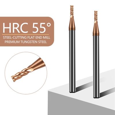 CHISEL TAKIM ÇELİĞİ ve CNC Makineleri için Yonga Oluklu ve 55 Derecelik Düz Kesme Kenarlı 4-Oluklu Tungsten Karbür Parmak Freze