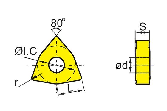 Yüksek Performanslı WNMG, Elektronik Endüstrisi'nde hassas işleme için PVD kaplama ile CNC Ekle