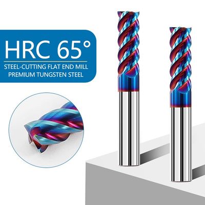 Paslanmaz Çelik İşleme için nACo4 Kaplamalı 4-Kanal Tungsten Karbür Parmak Freze