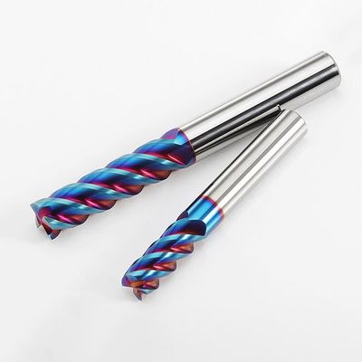 Paslanmaz Çelik İşleme için nACo4 Kaplamalı 4-Kanal Tungsten Karbür Parmak Freze