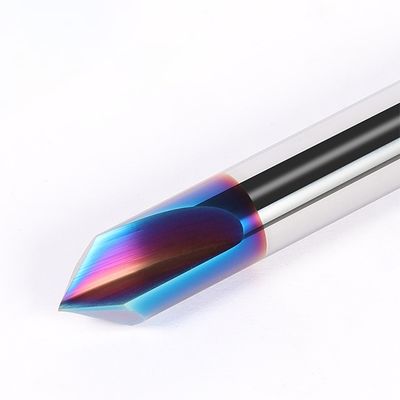 65° 90° açılı 2 flütlü çemberleme aracı paslanmaz çelik için volfram karbüt freze kesicisi