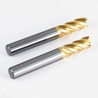 70° Sertlik HRC Alnovz3 kaplama ile 4-flüt Tungsten Karbür Son Mill Paslanmaz Çelik CNC freze kesicisi için uzmanlaşmış