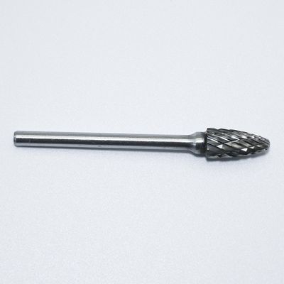 10 Parlak kaplamamış Tungsten Karbür Devirme Burr parçaları paslanmaz çelik için 1/8 "3mm Şank ile