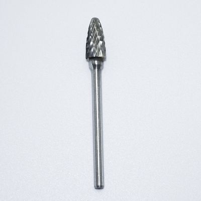 10 Parlak kaplamamış Tungsten Karbür Devirme Burr parçaları paslanmaz çelik için 1/8 "3mm Şank ile