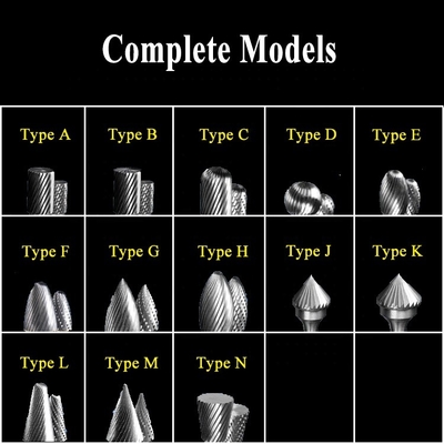 Ahşap Küre İçbükey Kesici için 3mm 6mm Tungsten Çelik Yg8 Karbür Döner Çapak
