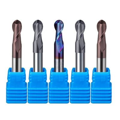 Tungsten Çelik Karbür Alüminyum Parmak Freze 200mm 6 Hrc 55 Yuvarlak R3 4 Flüt Hrc 45