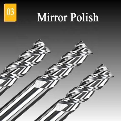 1mm CNC Tungsten Karbür Parmak Freze Hrc55 Alüminyum Freze Frezeleri Kesim Aracı