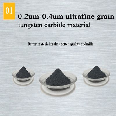 1/4 İnç CNC Katı Aşağı Kesim Lehimli Tungsten Karbür Parmak Freze Ahşap Kaba İşleme