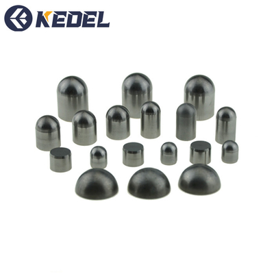 Koni Bit İpuçları Kömür Madenciliği İçin Çimentolu Karbür Düğmeleri Düz Üst Ekleme